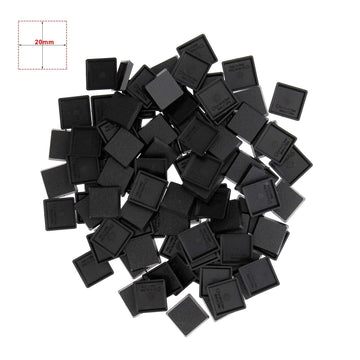 Evemodel 100Pcs 20Mm Square Black Miniature Model Bases For Tabletop Or Miniature Wargames (20Mm(0.78Inch), 100Pcs)