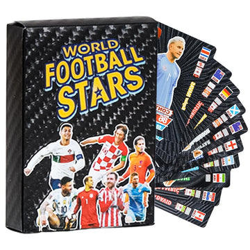 Pn Avan Football Card Set Waterproof Plastic Card Black 55 Card (Black Colour)