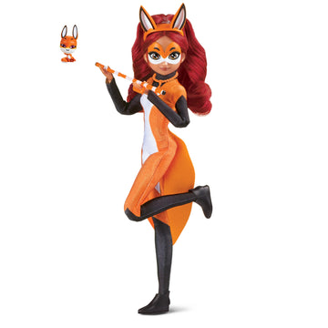 Miraculous Rena Rouge Doll 10.5' Fashion Doll With Accessories And Trixx Kwami By Playmates Toys, Orange