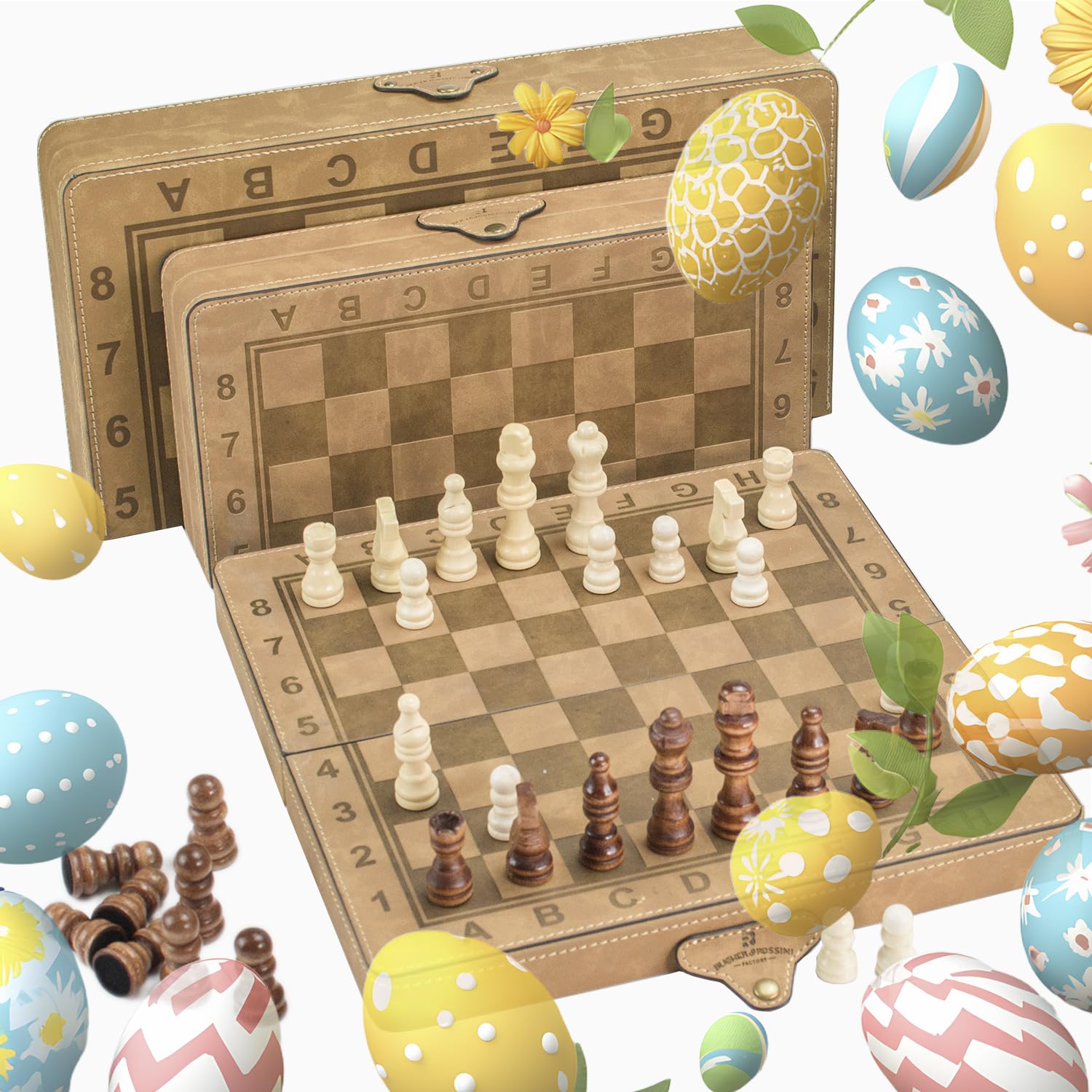 15Inch Chess Set, Magnetic Chess Borad Classic Chess Game Set With Pieces Storage For Family Game Night Ideal Chiristams Gift For Families