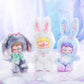 Rolife Plush Doll Shining Bunny Series, 7.8" Colorful Rabbit Toy, Random Design, Creative Collectible Gift