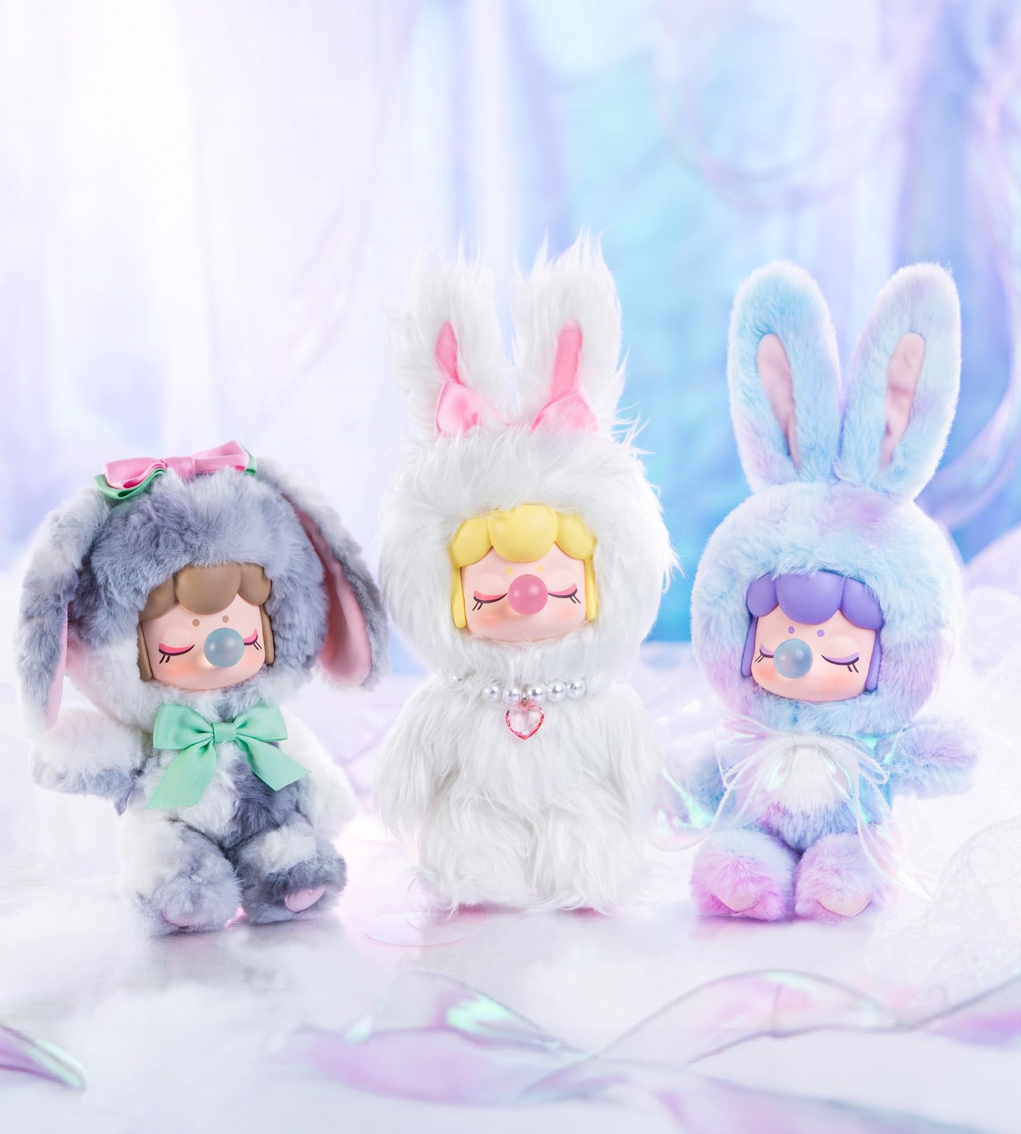 Rolife Plush Doll Shining Bunny Series, 7.8" Colorful Rabbit Toy, Random Design, Creative Collectible Gift