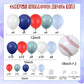 FunHot Baseball Balloon Arch Kit, Navy Blue & Red Garland with White Foil Balloons, Birthday Party Decorations, Model B188-29E