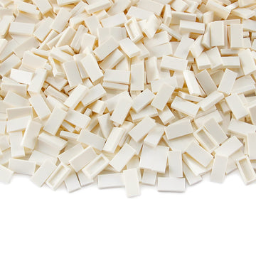 White 1×2 Tile ×700 Parts And Pieces Flat Moc Bricks, Bulk Building Blocks For Smooth Surface Wall Floor, Toy Accessories Compatible With Major Brands