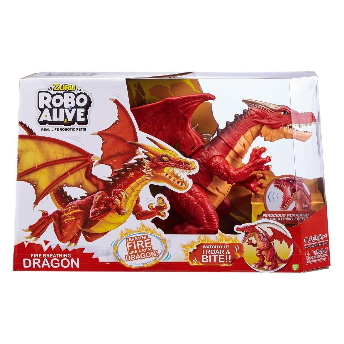 Robo Alive - Ice Blasting Dragon Robotic Pet Figure [Blue]