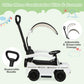 Nightcore Push Car, Ride On Car With Removable Canopy, Backrest, Anti-Tipping Design, Retractable Footrest, Engine Sound, Safe G