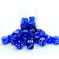 Bescon 12Mm 6 Sided Dice 36 In Brick Box, 12Mm Six Sided Die (36) Block Of Dice, Translucent Blue With White Pips