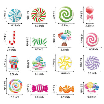 36 Pcs Candyland Party Decorations Candy Hanging Swirls Colorful Lollipop Candy Themed Birthday Decorations Party Favors for Swe