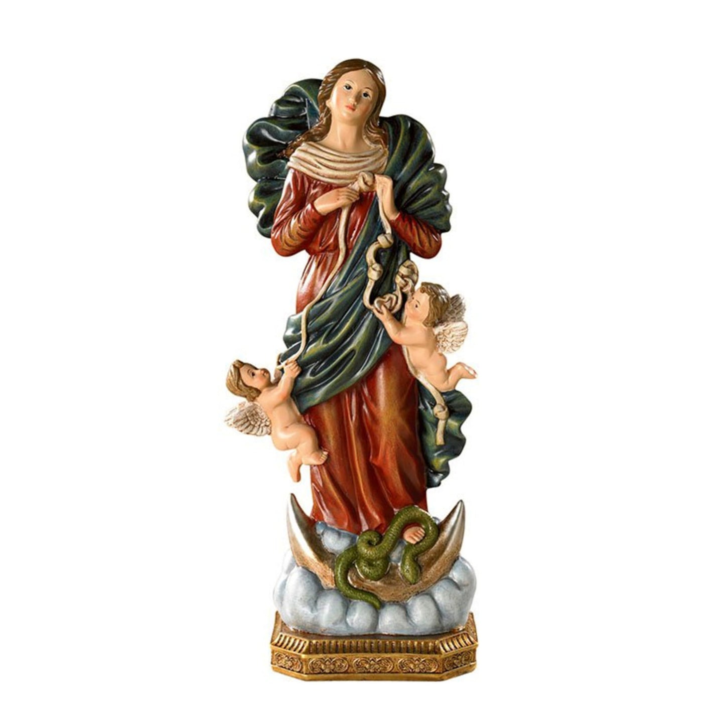 Avalon Gallery Catholic Saints Figurine - Toscana Collection Religious Statue, 12 H, Mary Untier Knots