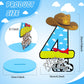 Vercraft Toy Theme 4th Birthday Party Number Centerpiece Cartoon Party Number Sign Blue Sky and White Cloud Cow Birthday Sign fo