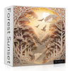 Forest Sunset Puzzles For Adults 1000 Pieces, Difficult Challenge Tree Of Life Jigsaw Puzzles, Autostereoscopy River Scene Paper