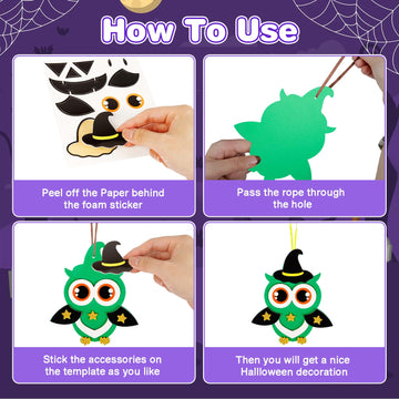 Fennoral 12 Pack Halloween Craft Kit For Kids Make You Own Halloween Foam Stickers Halloween Arts And Crafts Diy For Kids Boys G