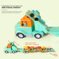 Transport Car Carrier Truck Toys for 2 3 4 5 Years Old Kids, 30in Foldable Track Trailer with Light and Sound Effects, Best Gift