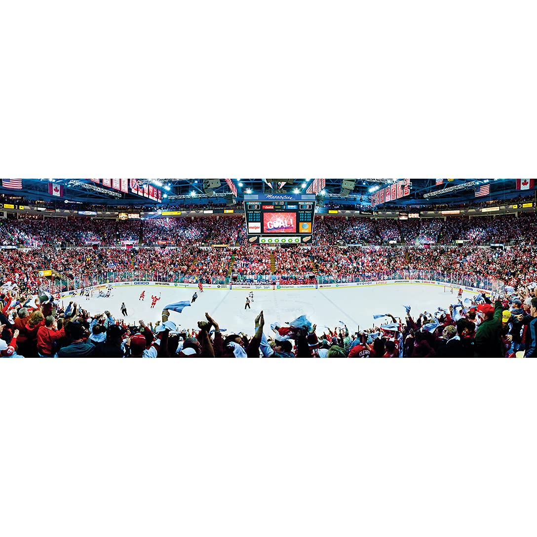 Masterpieces 1000 Piece Sports Jigsaw Puzzle - Nhl Detroit Red Wings Center View Panoramic - 13''X39''