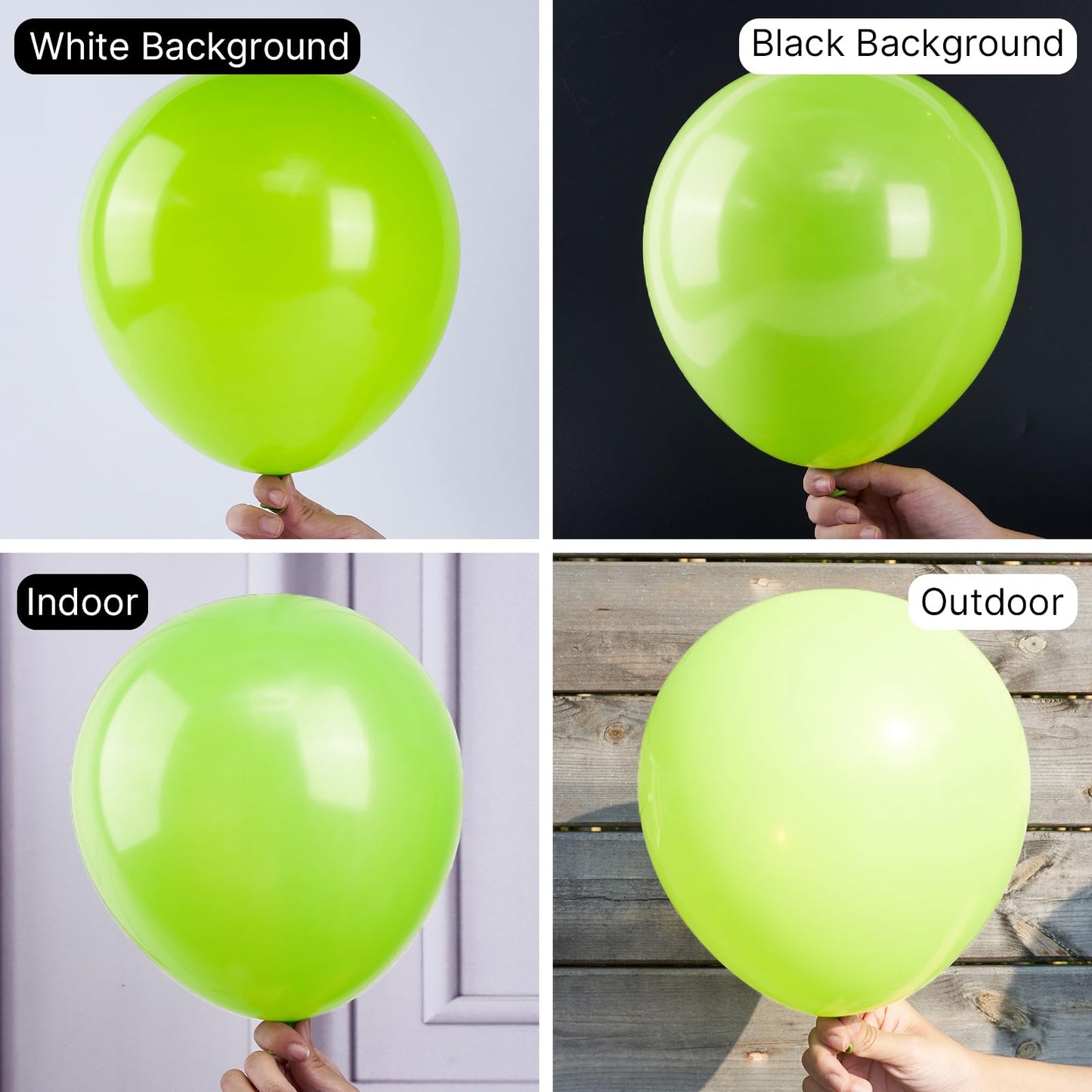 Partywoo Lime Green Balloons, 120 Pcs Lime Balloons Different Sizes Pack Of 18 Inch 12 Inch 10 Inch 5 Inch For Yellowish Green Balloon Garland As Birthday Decorations, Party Decorations, Green-Y6