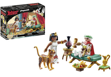 Playmobil 71270 Asterix: Caesar And Cleopatra - With Two Characters, A Leopard, A Long Chair For The Queen And Accessories - The Adventures Of Obelix - History & Imaginary - From 5 Years Old