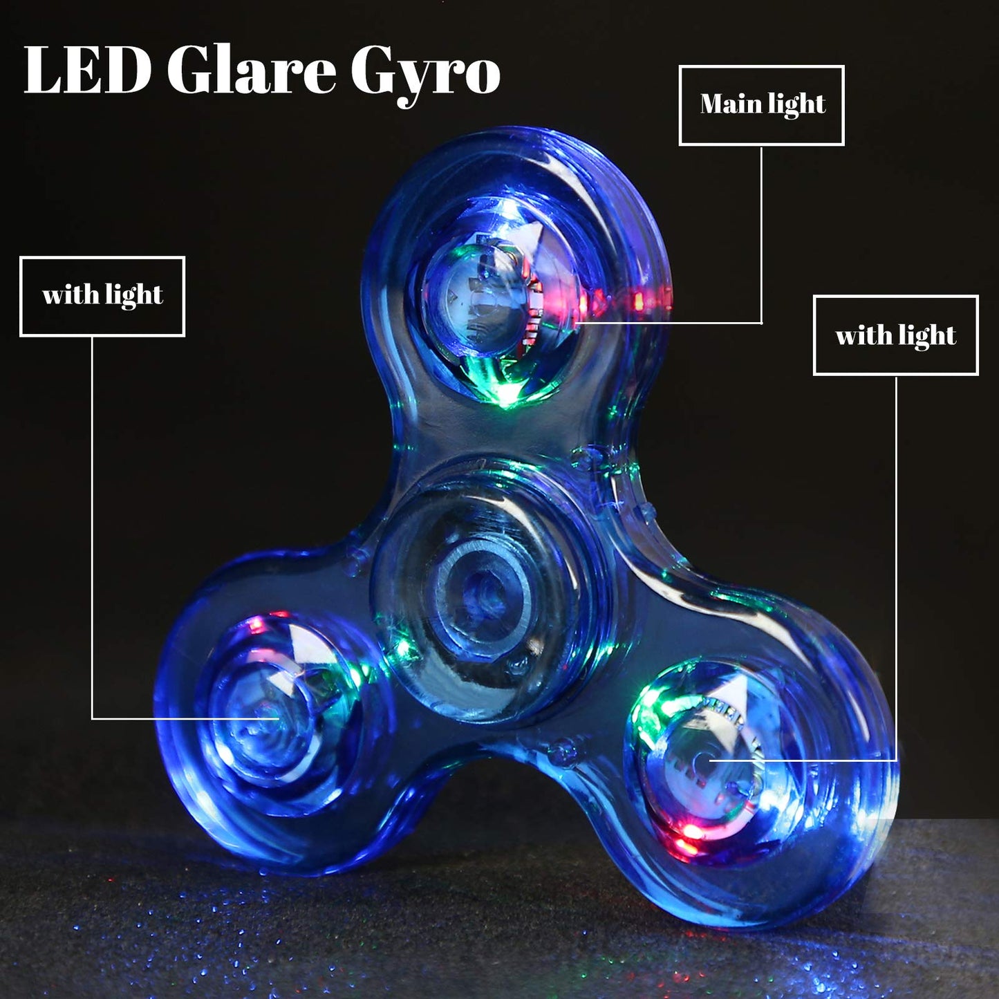 Scione Led Fidget Spinners, Light Up Sensory Fidgets Toys For Kids, Glow In The Dark Toy For Kid 4-8-12, Adhd Anxiety Stress Relief Toys For Adults, Easter School Classroom Exchange Gifts For Kids
