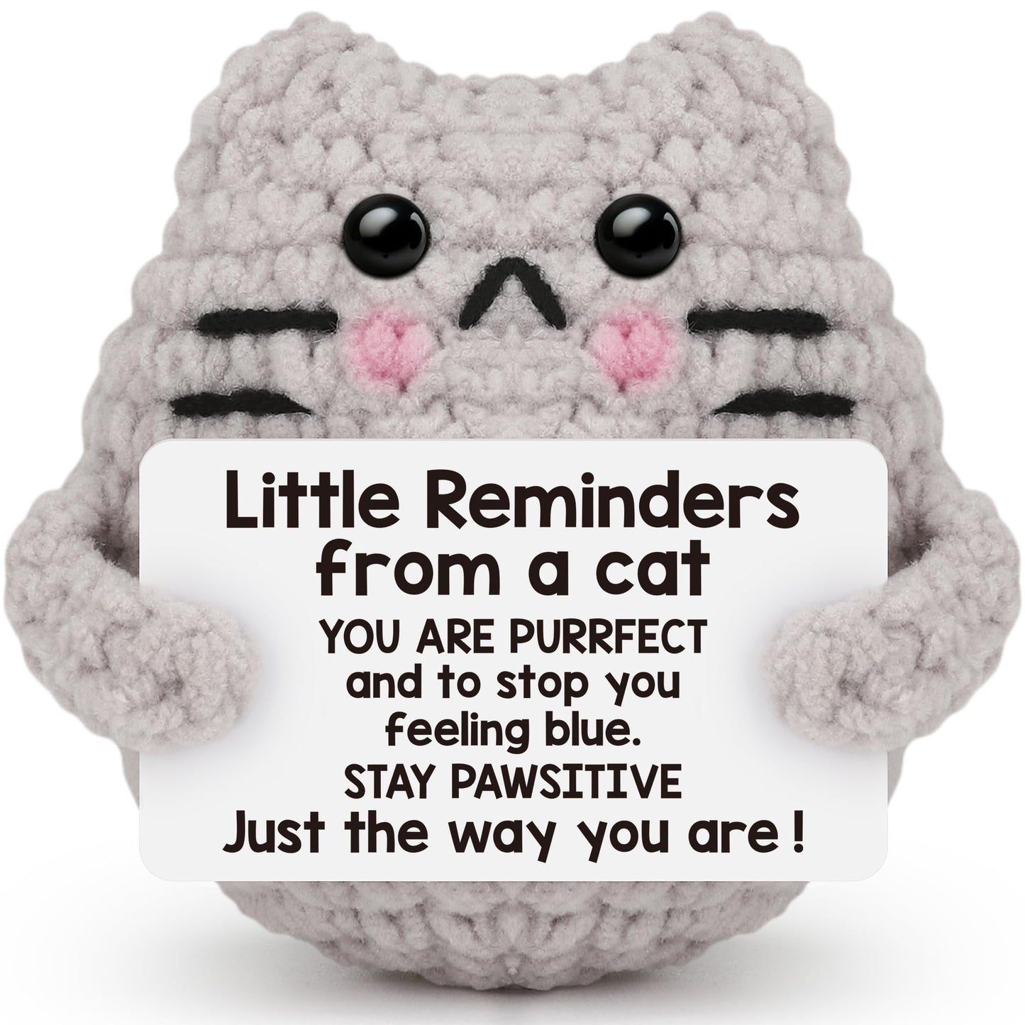 Crochet Easter Basket Stuffers Positive Cat Crochet For Friend For Mom Grandma Dad Grandpa Daughter Son Mini Gifts, Emotional Co