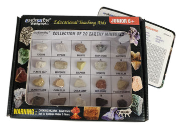 Rocksmins Em20Wm Collection Set Of 20 Earthy Minerals School Education Mineral Samples Activity Geology Earth Science Stones Gre