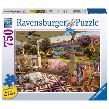 Ravensburger Cozy Front Porch 750 Piece Large Format Jigsaw Puzzle | Premium Quality | Unique Softclick Technology For An Enriching Experience
