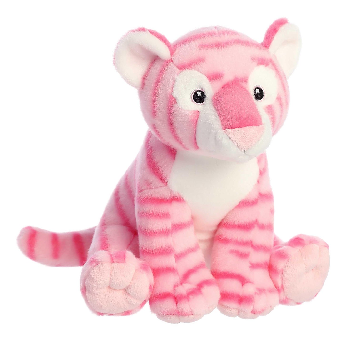 Aurora Tiger Stuffed Animal - Pink 12 Inches - Medium - Polyester - Adventurous Destination Nation™ Model 86878