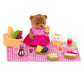 Li'l Woodzeez Picnic Playset - 20 Pcs including Baby Bear, Basket, Play Food - Multicolor - Model WZ6531Z - Gift for Kids Ages 3+