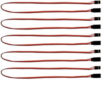 Apex RC Products JR Style 18'' / 450mm Servo Extension - 5 Pack #1018