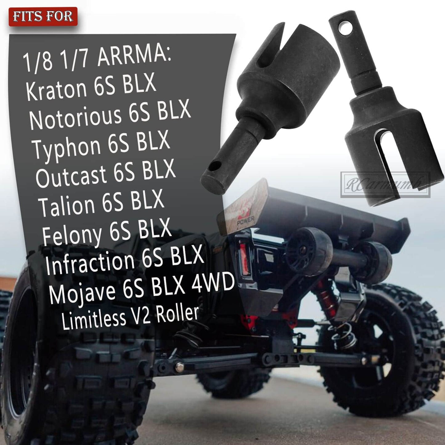 Rcarmumb Diff Outdrives Differential Outdrive #45 Steel Upgrades Part for 1/8 ARRMA Kraton Notorious Outcast Talion Typhon 6S BL