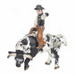 Little Buster Toys Bucking Bull And Rider 2 Pack - Brown Bull W/Rider And Black And White Bull W/Rider