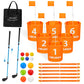 Cwlakon Yard Golf Game 6 Hole With Club Length Adjustable For Family Adults Kids, Outdoor Golf Practice Chipping Games For Beach
