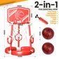 Springflower Pool Basketball Hoop With Backboard, Floating Basketball Pool Hoop,Kids & Adults Swimming Pool Game With Ring Toss,