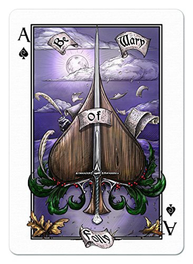 Albino Dragon The Name Of The Wind Playing Cards - Limited