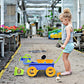 Dimple Garden Wagon & Tools Toy Set enhanced 15 Piece Gardening Tools & Wagon Toy Set - Sturdy & Durable - Top Yd  Beach  Sand  Garden Toy - Great for Kids & Toddlers (Garden Toy Set)  Green (2 Pack)