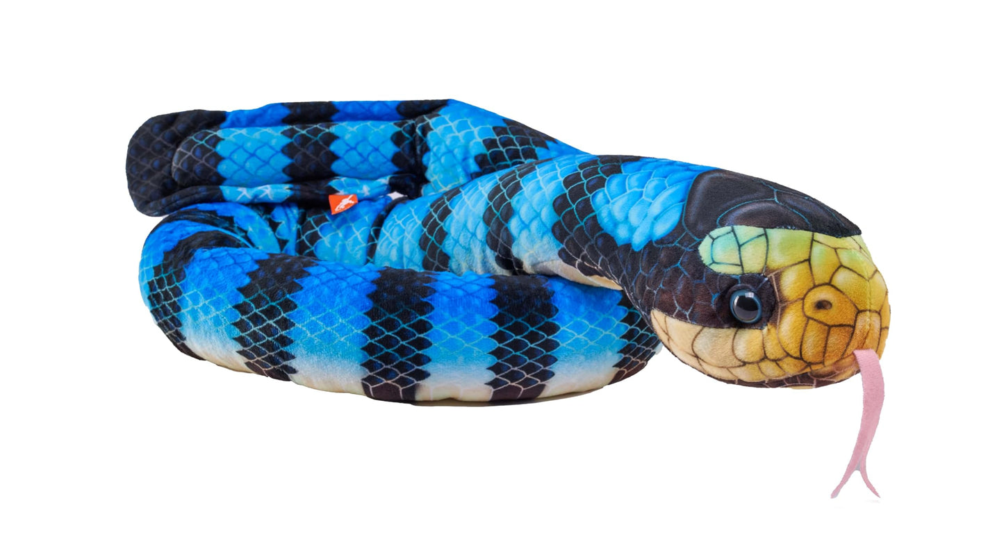 Wild Republic Living Ocean Sea Snakes Yellow Lipped, Stuffed Animal, 54 Inches, Plush Toy, Fill Is Spun Recycled Water Bottles