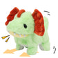 Cuteoy Walking Green Dinosaur Stuffed Animal Talking Wagging Nodding Educational Plush Triceratop Toy Electric Interactive Animated Plushies For Girls Boys Birthday