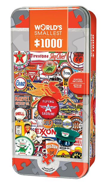 Masterpieces 1000 Piece Jigsaw Puzzle With Collectible Tin Case - Retro Petrol - 11.25'X16.75'