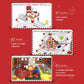 hahaspil Gingerbread House Ornaments Set with LED Light, 1620 Pieces, Small Christmas Village House, Plastic Decorations for Kids & Adults
