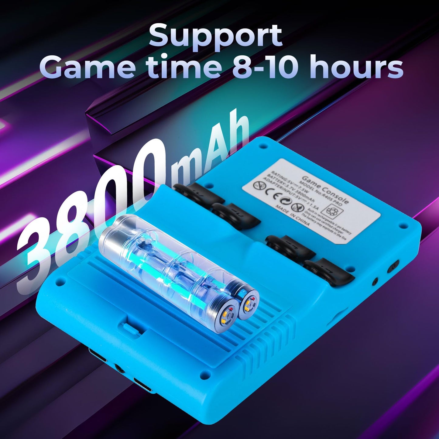 ?30000 in 1? Retro Handheld Game Console, 3.5 inch IPS Screen, More Than 20 Emulator, 256G TF Card (Blue)