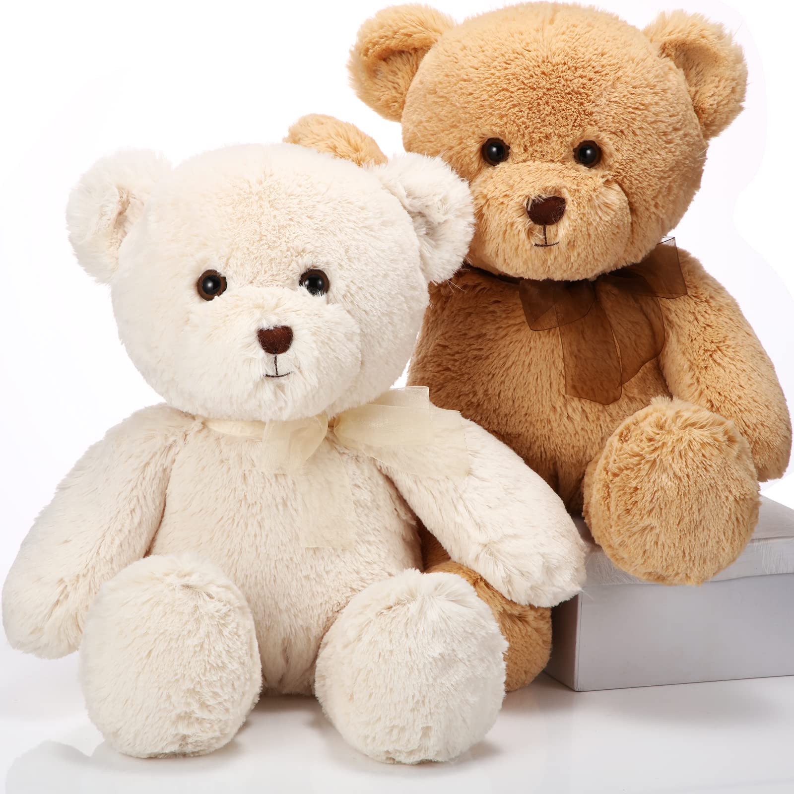 Hydren 2 Pack Plush Bear Stuffed Animals 18 Inch Cute Stuffed Bear Cuddly Bears Plush For Graduation Children'S Day Birthday Bab