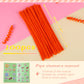 Giwrmu 100 Pieces Pipe Cleaners Chenille Stem, Reddish-Orange Pipe Cleaners Craft, Fuzzy Sticks Craft Supplies, Colored Pipe Cle