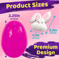 stargo 12 Pack Colorful Prefilled Easter Eggs with Mini Plush Toys Bright Plastic Easter Eggs Filled, Basket Fillers for Kids, T