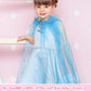 Jiuguva 4 Pcs Princess Cape Girls Princess Cloak Princess Accessories For Little Girls Blue Cape For Kids Cosplay Party (Large)
