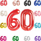 60 Balloon Number, Red Number 60Th Birthday Balloons 40 Inch, 60 Years Old Red Birthday Decorations For Men Women, 60Th Annivers