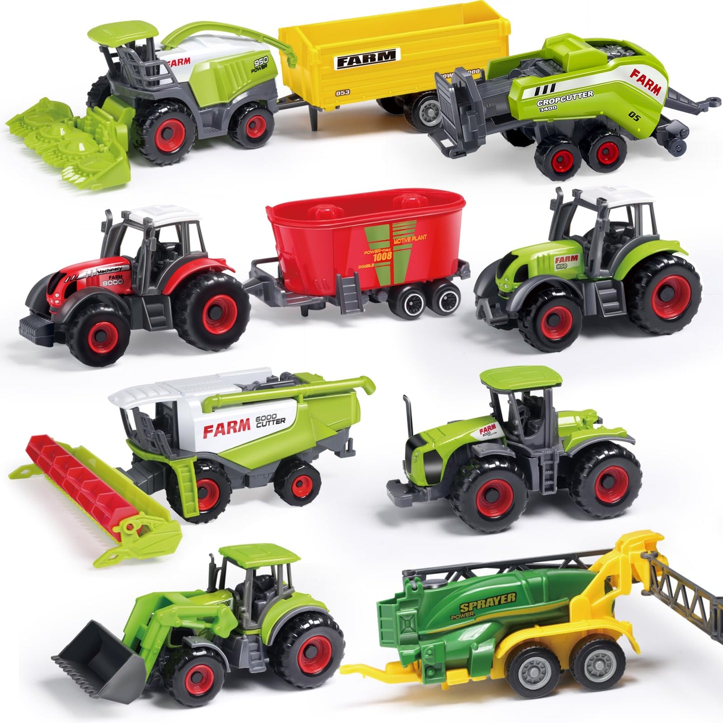 Oriate Farm Tractor Toys Vehicle With Farm Animals & Activity Play Mat, 38Pcs Educational Realistic Kid'S Diy Farm Diecast Set, Kids Tractors Trailer Sprayer Cow Animal Toy Birthday Gift