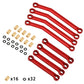 RZXYLRC 8PCS CNC Aluminum Alloy High Clearance Chassis Body Links Rod Set for Axial AX24 XC-1 1/24 RC Crawler Car Metal Upgrade