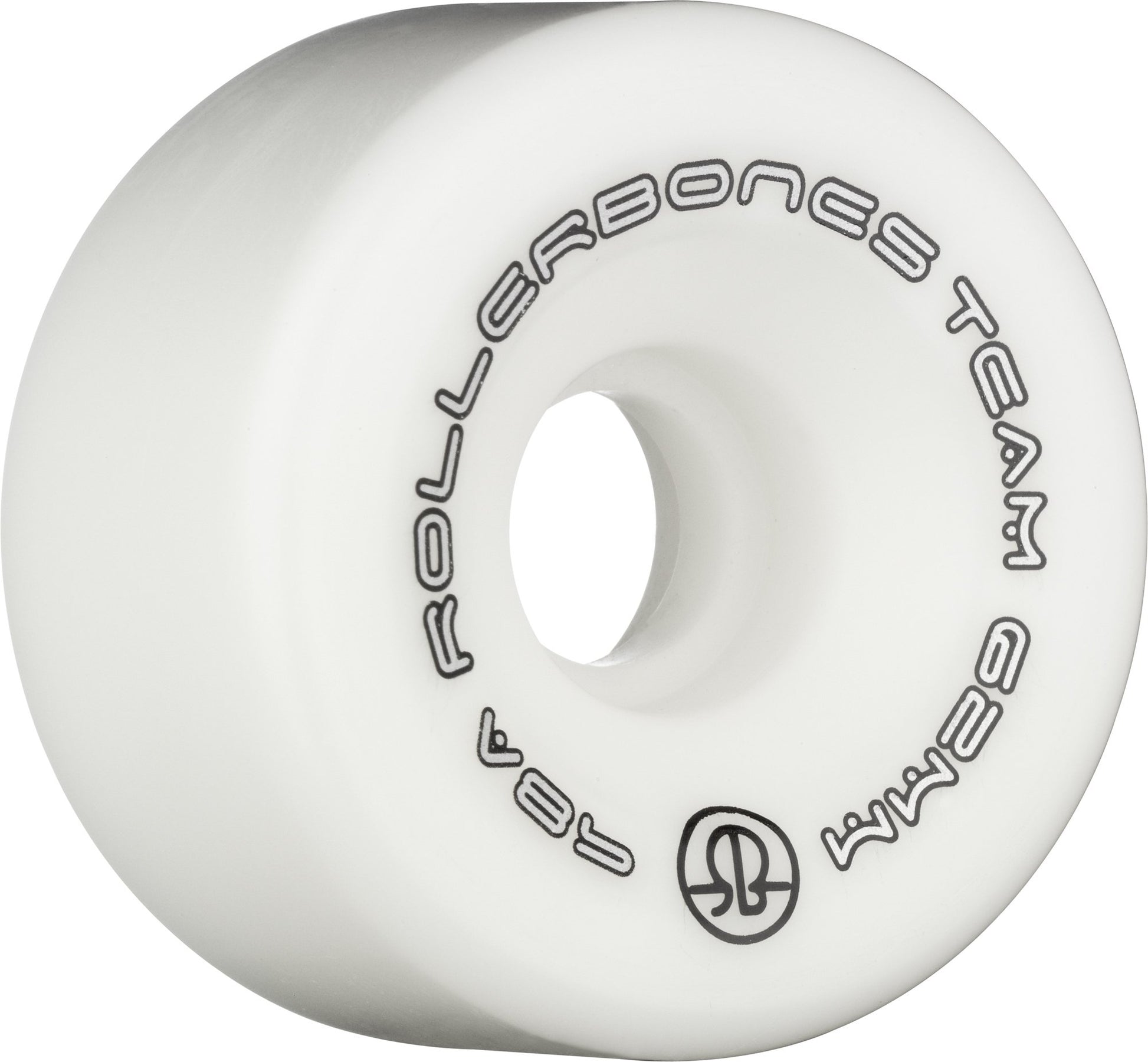 Rollerbones Team Logo Recreational Roller Skate Wheels (Set Of 8), White, 62Mm