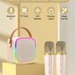 Texpot Mini Karaoke Machine With 2 Wireless Microphones, Kids Toys Portable Bluetooth Speaker For Kids Adults Toddler, Christmas