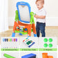 Yohoolyo Kids Easel Standing Art Easel For Kids, Double Sided Magnetic Chalkboard Whiteboard Dry Eraser Board Great Gift For Girls And Boys