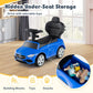 Costzon Push Car for Toddlers  3 in 1 Mercedes Benz Stroller Sliding Walking Car w/Canopy  Handle  Safety Bar  Horn Sound  Underneath Storage  Foot-to-Floor Ride On Toy for Boys & Girls (Blue)