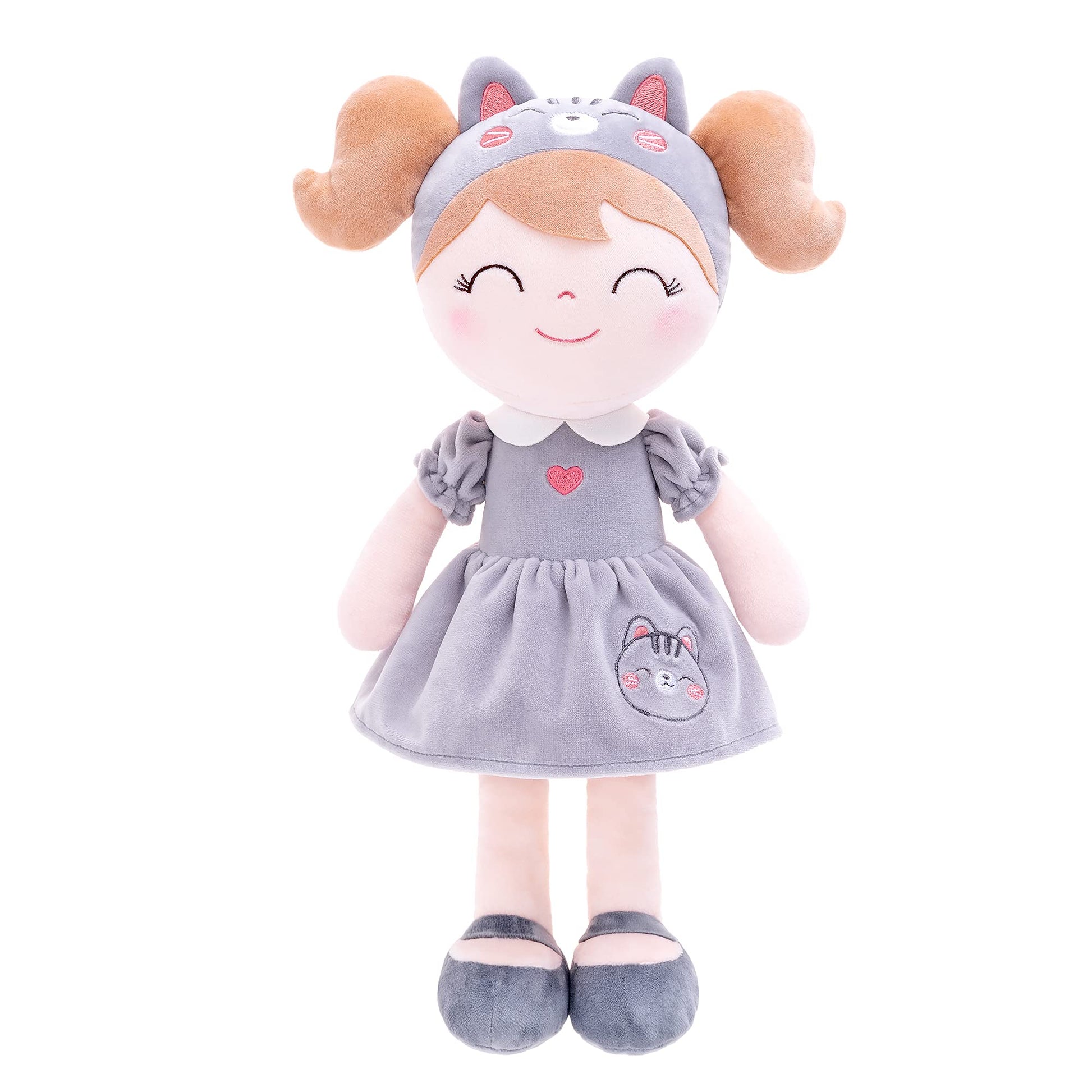 Gloveleya Baby Doll Girl Gifts Soft Plush Kitty Cat Dolls Girls Toy 12'' With Gift Box